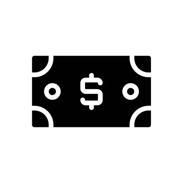 Cash Vector Hiëroglief Plat Pictogram — Stockvector