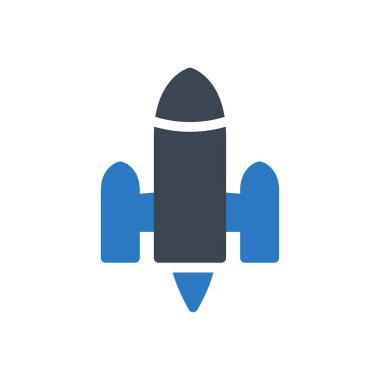 iş vektörü glyph düz simgesi