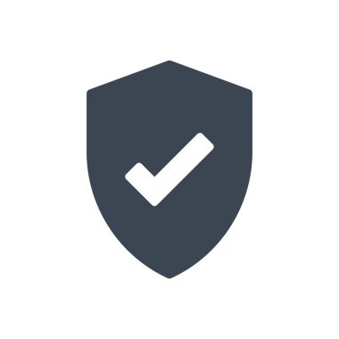 Kalkan vektörü düz simgesi