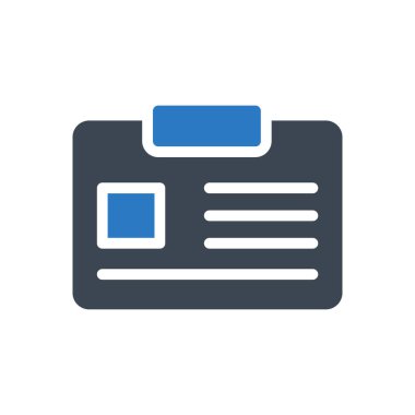 Kart vektör düz simgesi