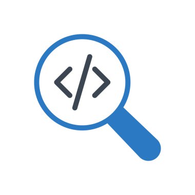 programlama vektörü simgesi düz simgesi