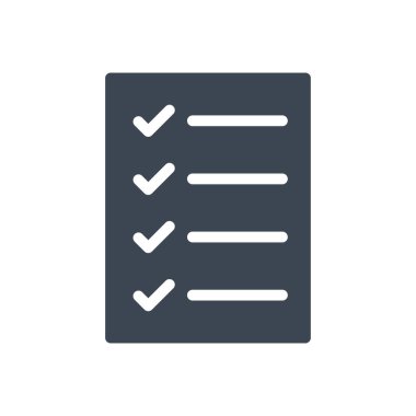 Görev listesi vektör düz simgesi