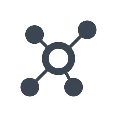 bağlantı vektörü glyph düz simgesi