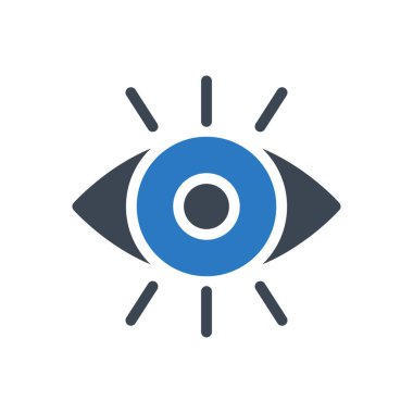 vektör glifinin düz simgesine bak