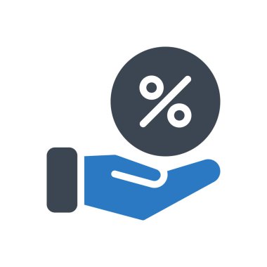 vektör glyph düz simgesi teklif et