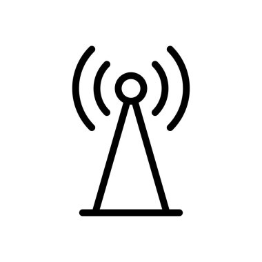 Sinyal vektörü ince çizgi simgesi