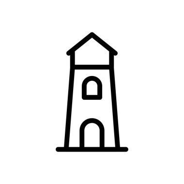 kule vektörü ince çizgi simgesi