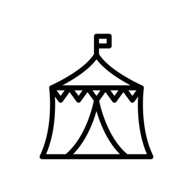 çadır vektör ince çizgi simgesi