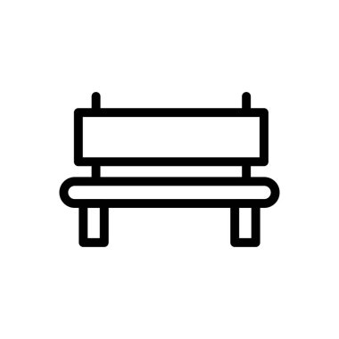 park vektörü ince çizgi simgesi