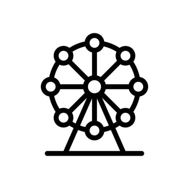 tekerlek vektörü ince çizgi simgesi