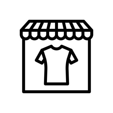 dükkan vektörü ince çizgi simgesi