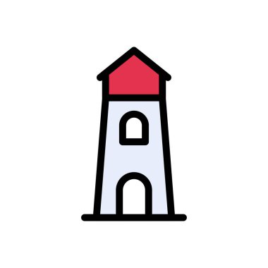 kule vektörü düz renk simgesi