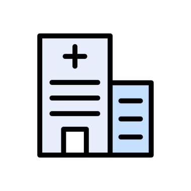 Klinik vektör düz renk simgesi