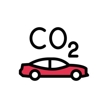 araç vektörü düz renk simgesi