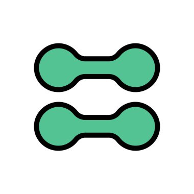 spor salonu vektörü düz renk simgesi