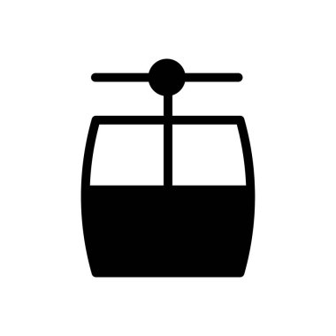 ropeway vektör glifleri düz simge