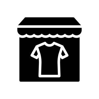 dükkan vektörü simgesi düz simgesi