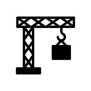 nakliye vektörü glyph düz simgesi