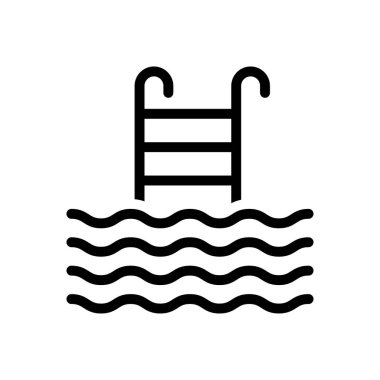 havuz vektörü düz simgesi