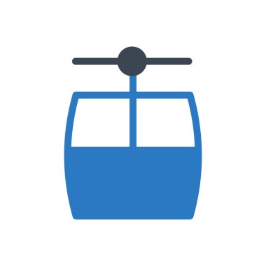 ropeway vektör renk simgesi