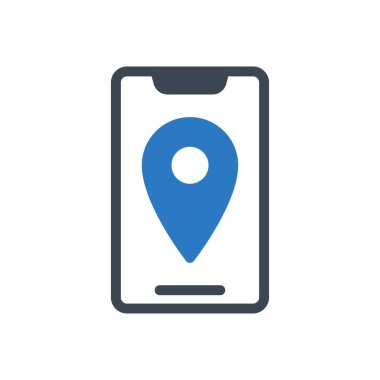 konum vektör renk simgesi