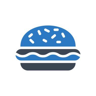 fast food vektör renk simgesi