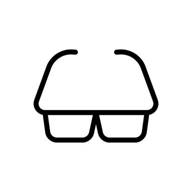 gözlük vektörü ince çizgi simgesi