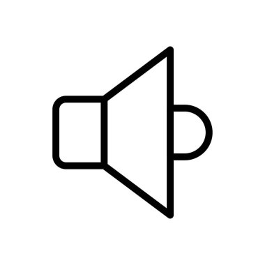 hoparlör vektörü ince çizgi simgesi