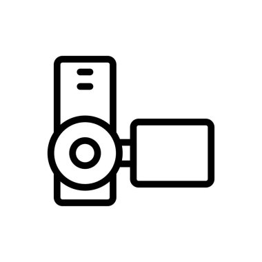 film vektörü ince çizgi simgesi