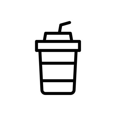 içecek vektör ince çizgi simgesi