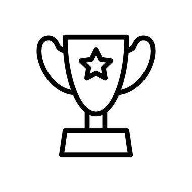 başarı vektörü ince çizgi simgesi