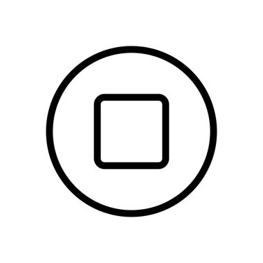 video vektörü ince çizgi simgesi