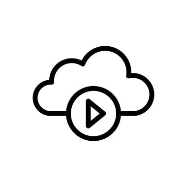 bulut vektörü ince çizgi simgesi