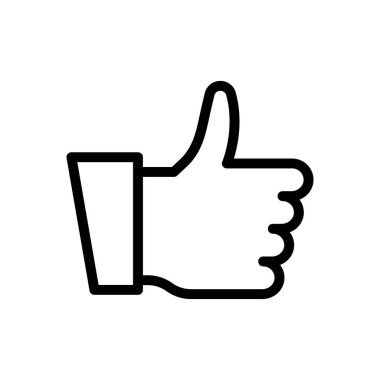 Başparmak vektör ince çizgi simgesi