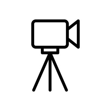 film vektörü ince çizgi simgesi