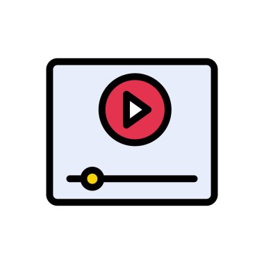 oyuncu vektörü düz renk simgesi