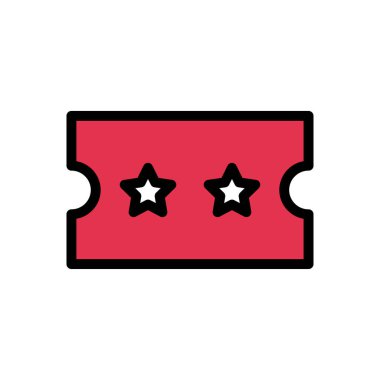 Sinema vektörü düz renk simgesi