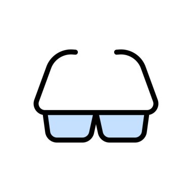 gözlük vektör düz renk simgesini