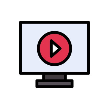 vektör düz renk simgesini çal