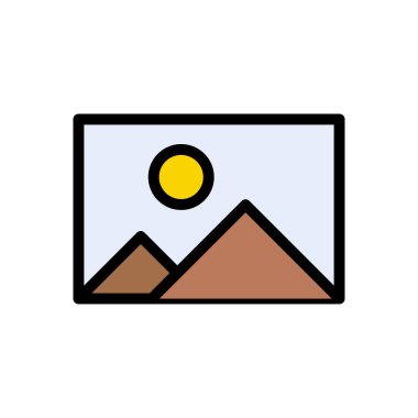 fotoğraf vektörü düz renk simgesi