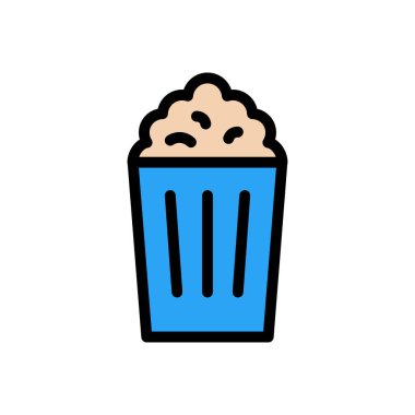 Sinema vektörü düz renk simgesi