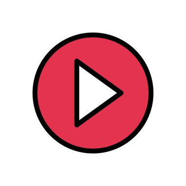 vektör düz renk simgesini çal