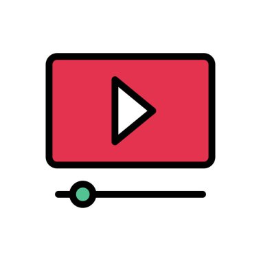 oyuncu vektörü düz renk simgesi