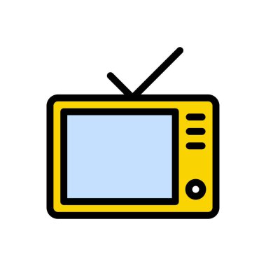 anten vektörü düz renk simgesi