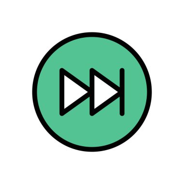 video vektörü düz renk simgesi