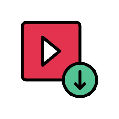 vektör düz renk simgesi indir