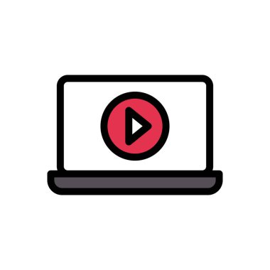 vektör düz renk simgesini çal