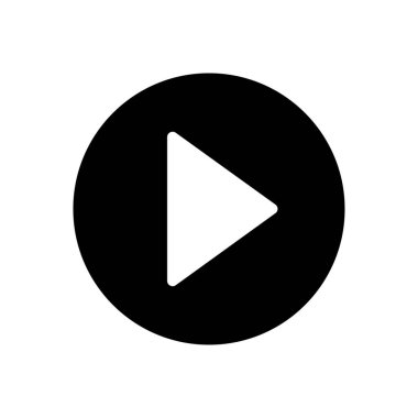 vektör glyph düz simgesini çal