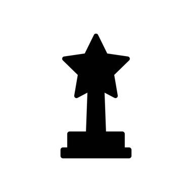 ödül vektörü glyph düz simgesi