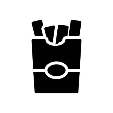 Fast food vektör simgesi düz simge